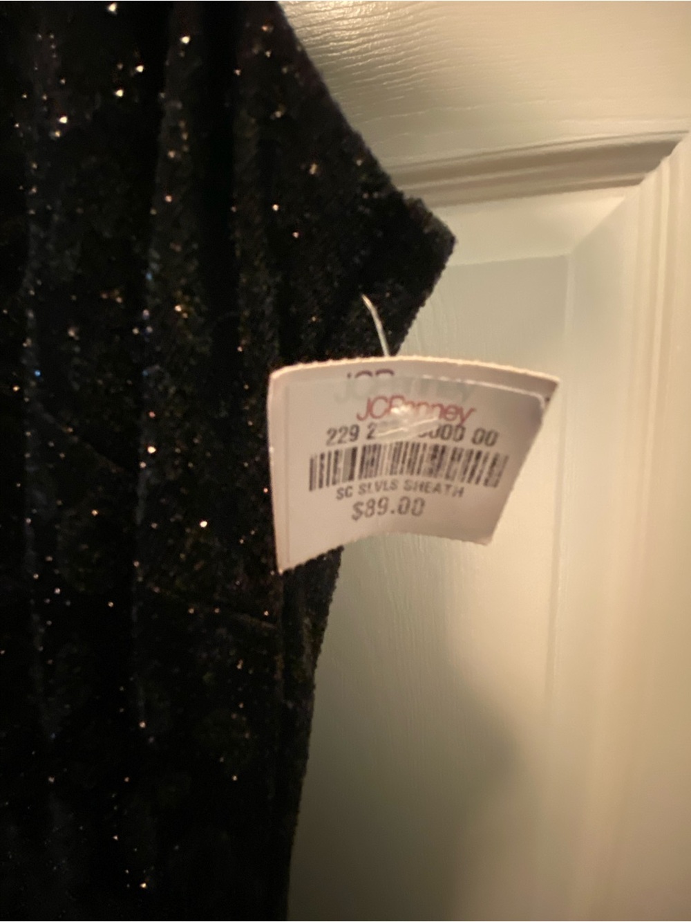 Black Glitter Sleeveless Sheath Dress by Scarlett Size 18  NWT w/ cutout - Picture 2 of 11